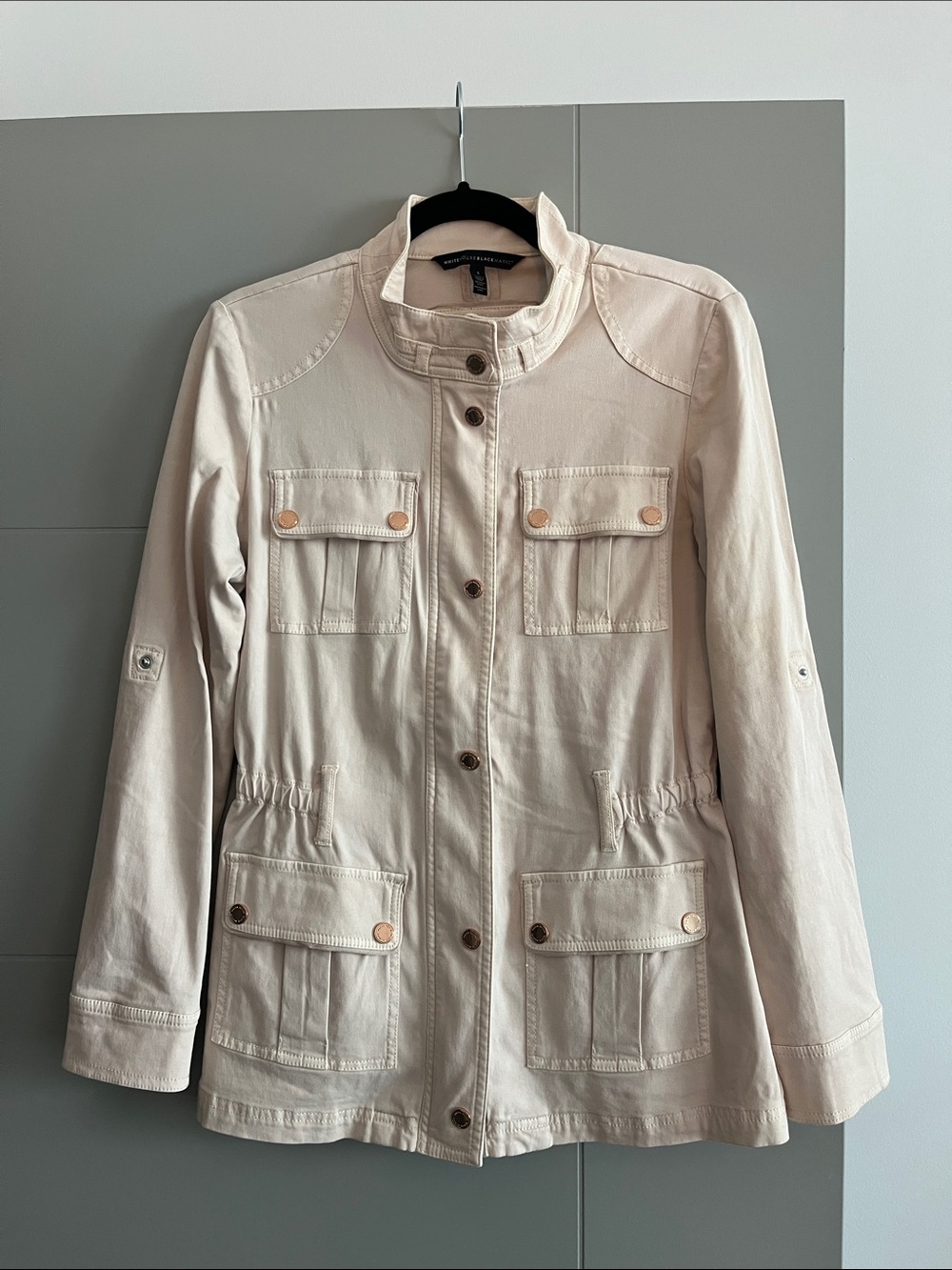 White House Black Market Utility Jacket with Button Pockets